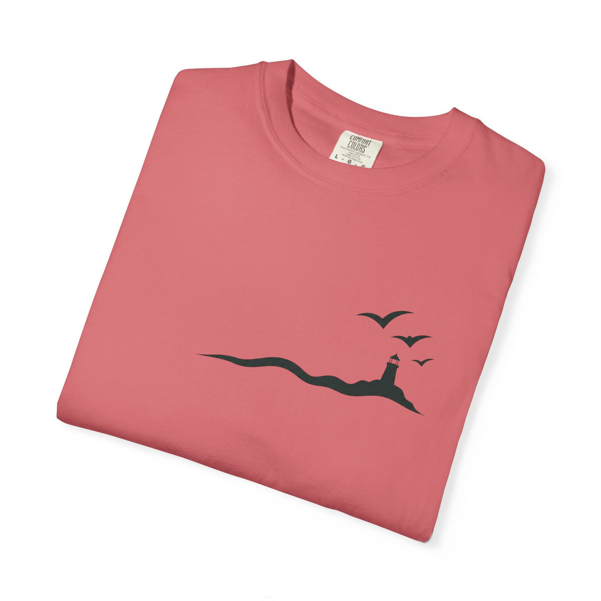 Coastal Lighthouse Tee – Minimal Seaside Graphic T-Shirt