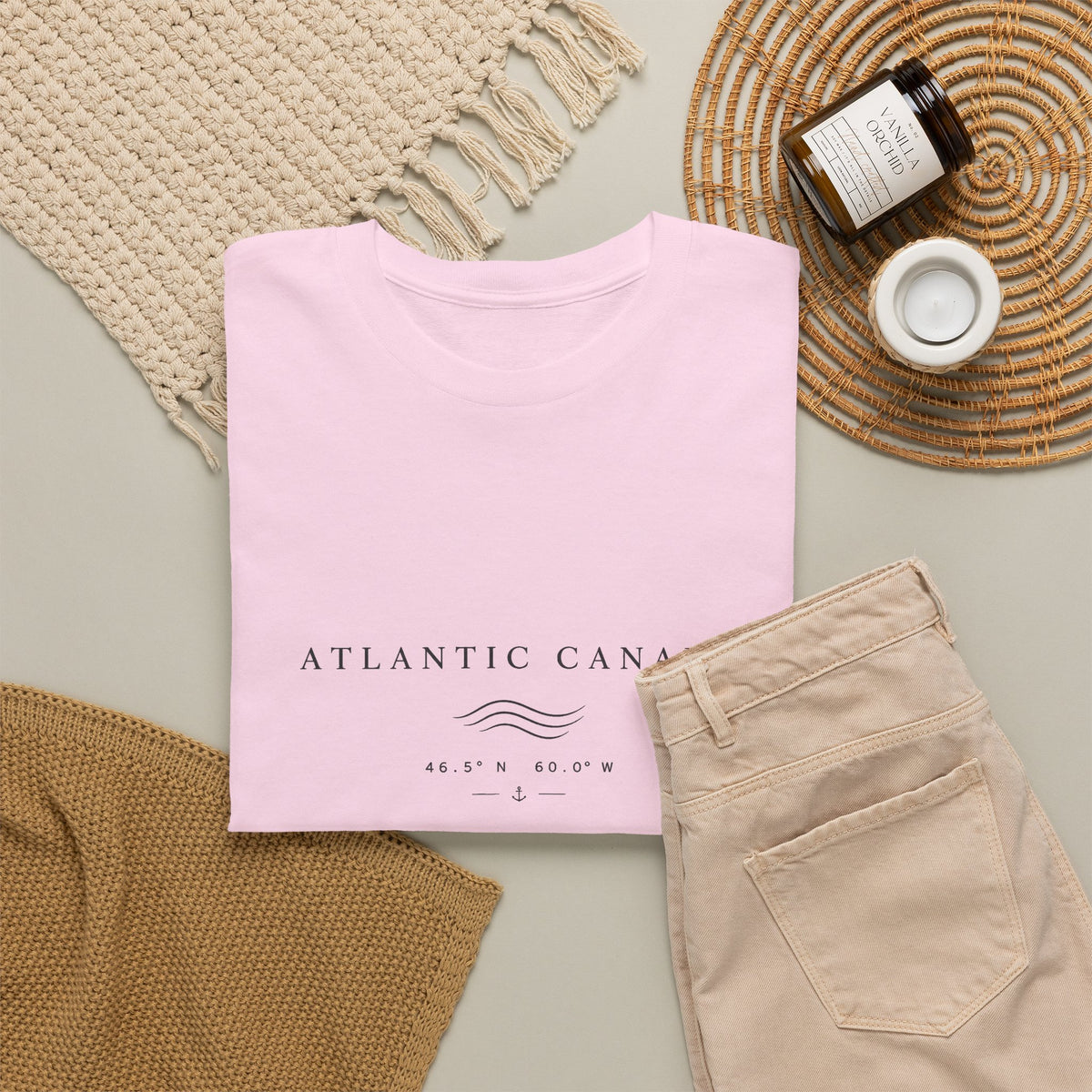 Atlantic Canada Tee — Minimal Coastal Wave Shirt