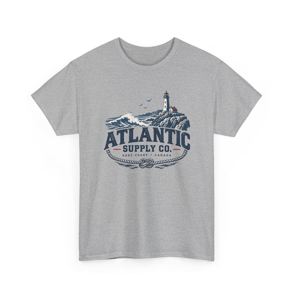 Atlantic Supply Co. Tee — Nautical Lighthouse Vintage Graphic T-Shirt