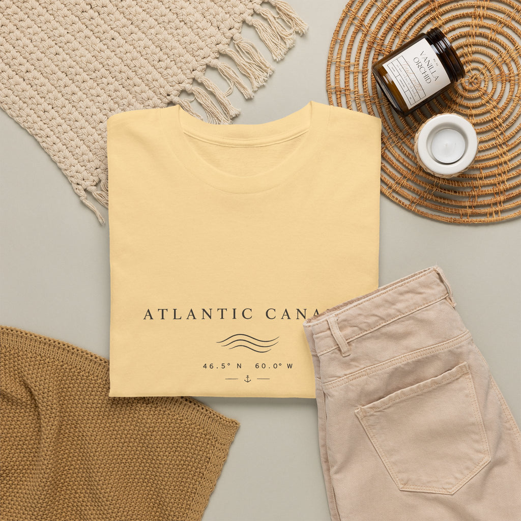Atlantic Canada Tee — Minimal Coastal Wave Shirt