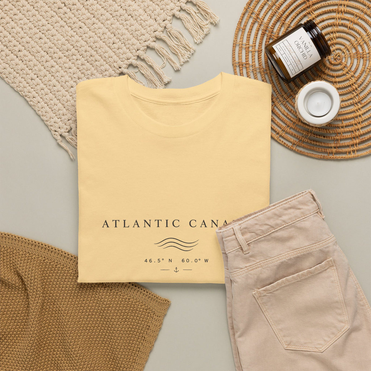 Atlantic Canada Tee — Minimal Coastal Wave Shirt