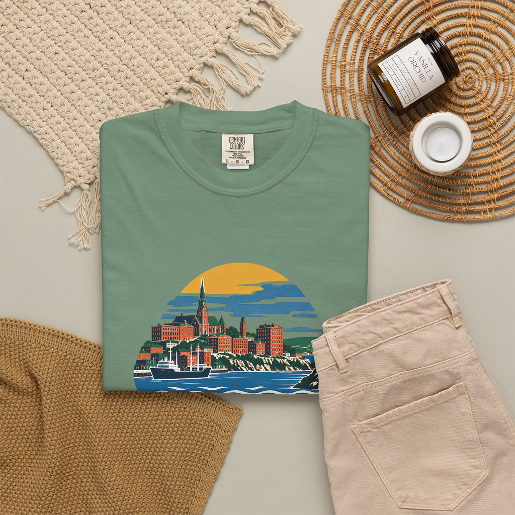Saint John, New Brunswick Skyline T-Shirt — Vintage Coastal Souvenir Tee