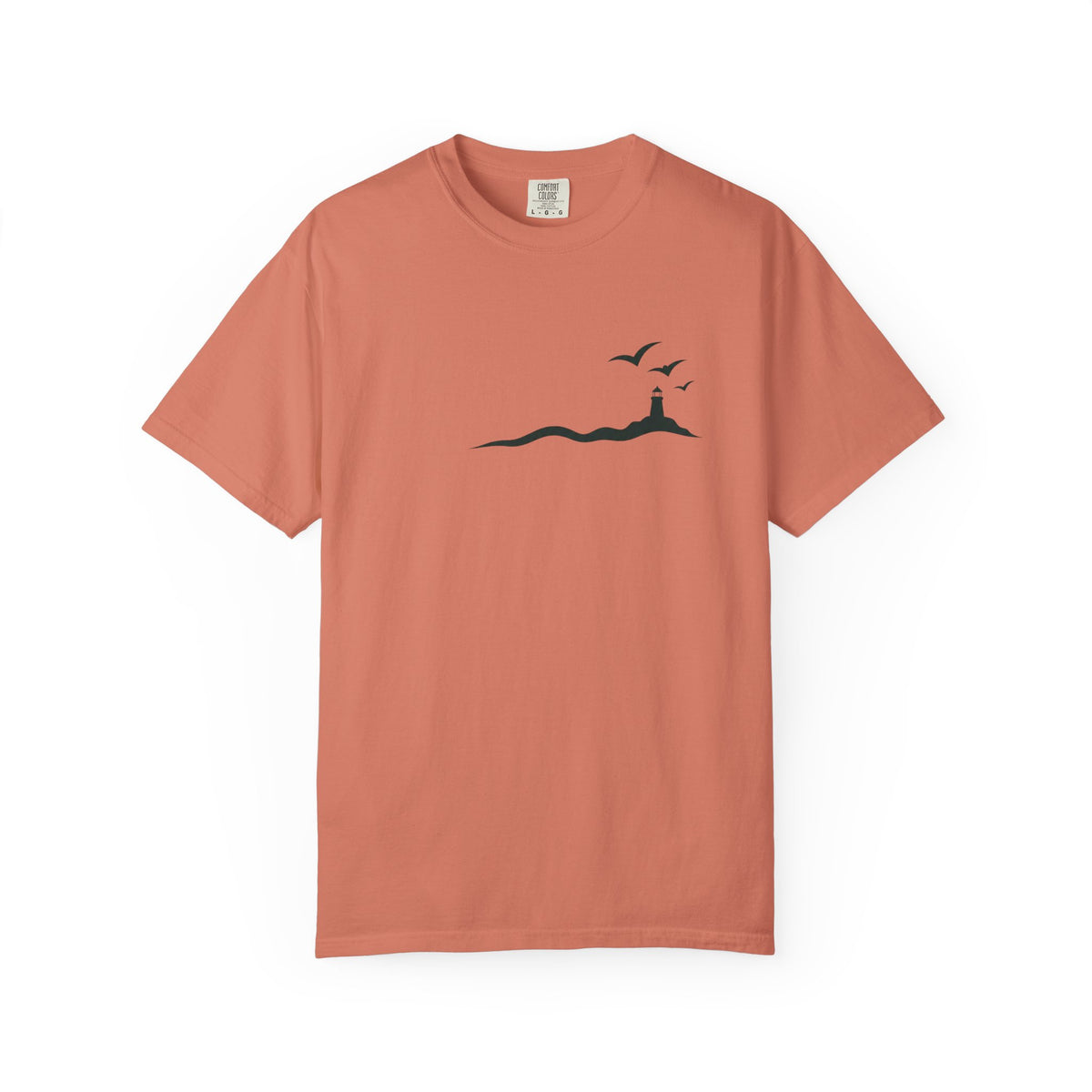 Coastal Lighthouse Tee – Minimal Seaside Graphic T-Shirt