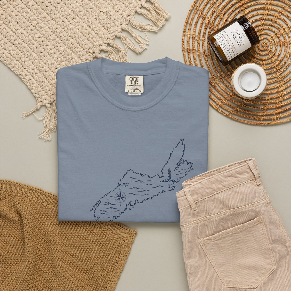 Nova Scotia Map T-Shirt — Coastal Minimalist Province Tee