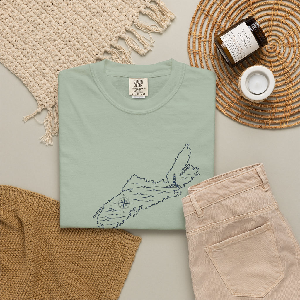 Nova Scotia Map T-Shirt — Coastal Minimalist Province Tee