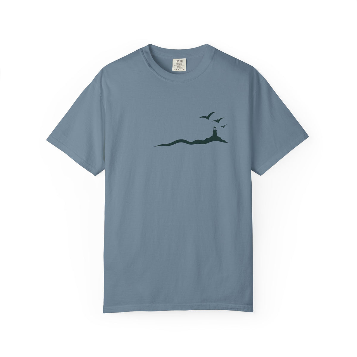 Coastal Lighthouse Tee – Minimal Seaside Graphic T-Shirt