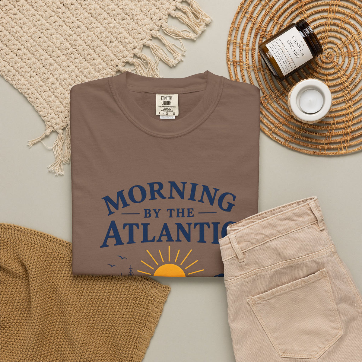 Morning by the Atlantic T-Shirt — Nautical Sunrise Graphic Tee