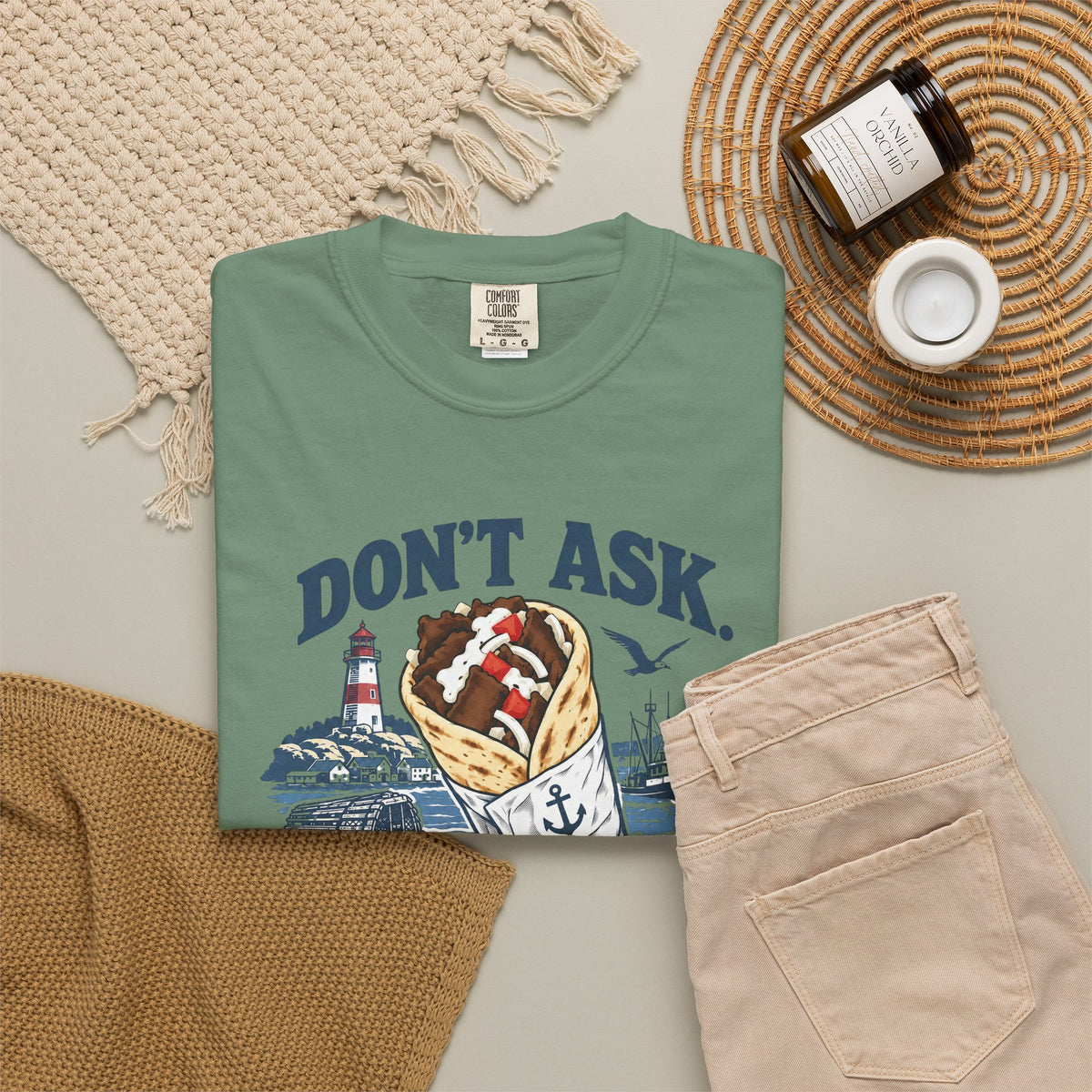 Donair T‑Shirt — “Don’t Ask, Just Order a Donair” Nautical Foodie Tee