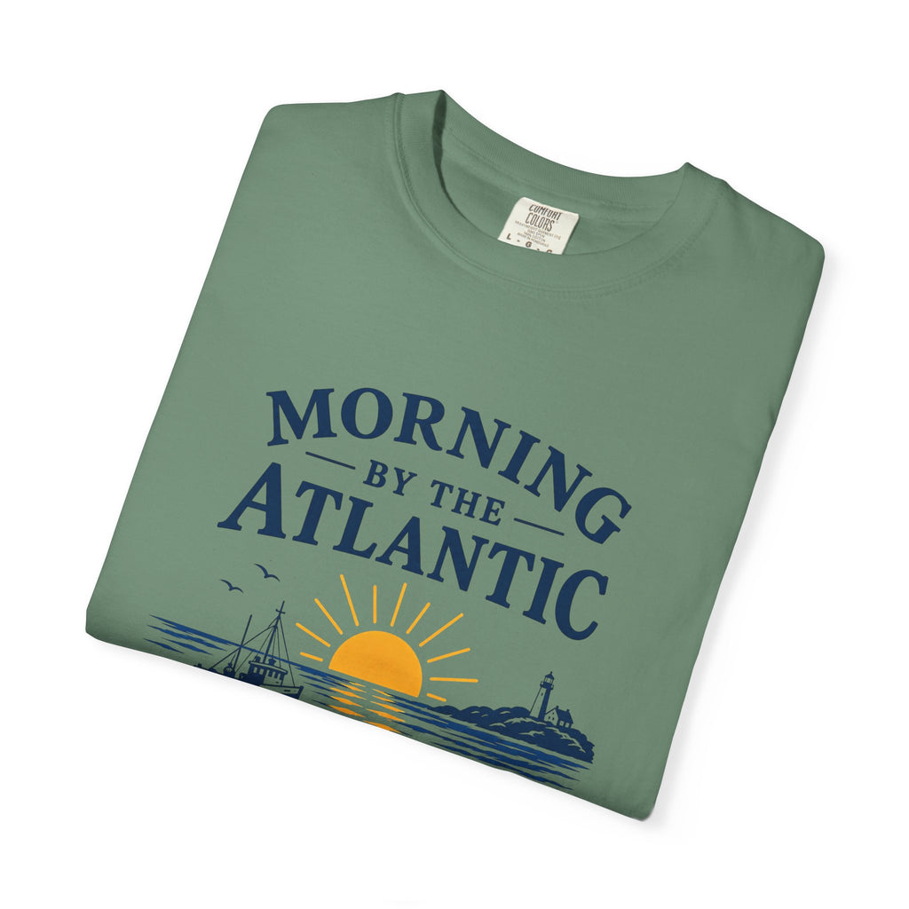 Morning by the Atlantic T-Shirt — Nautical Sunrise Boat Tee