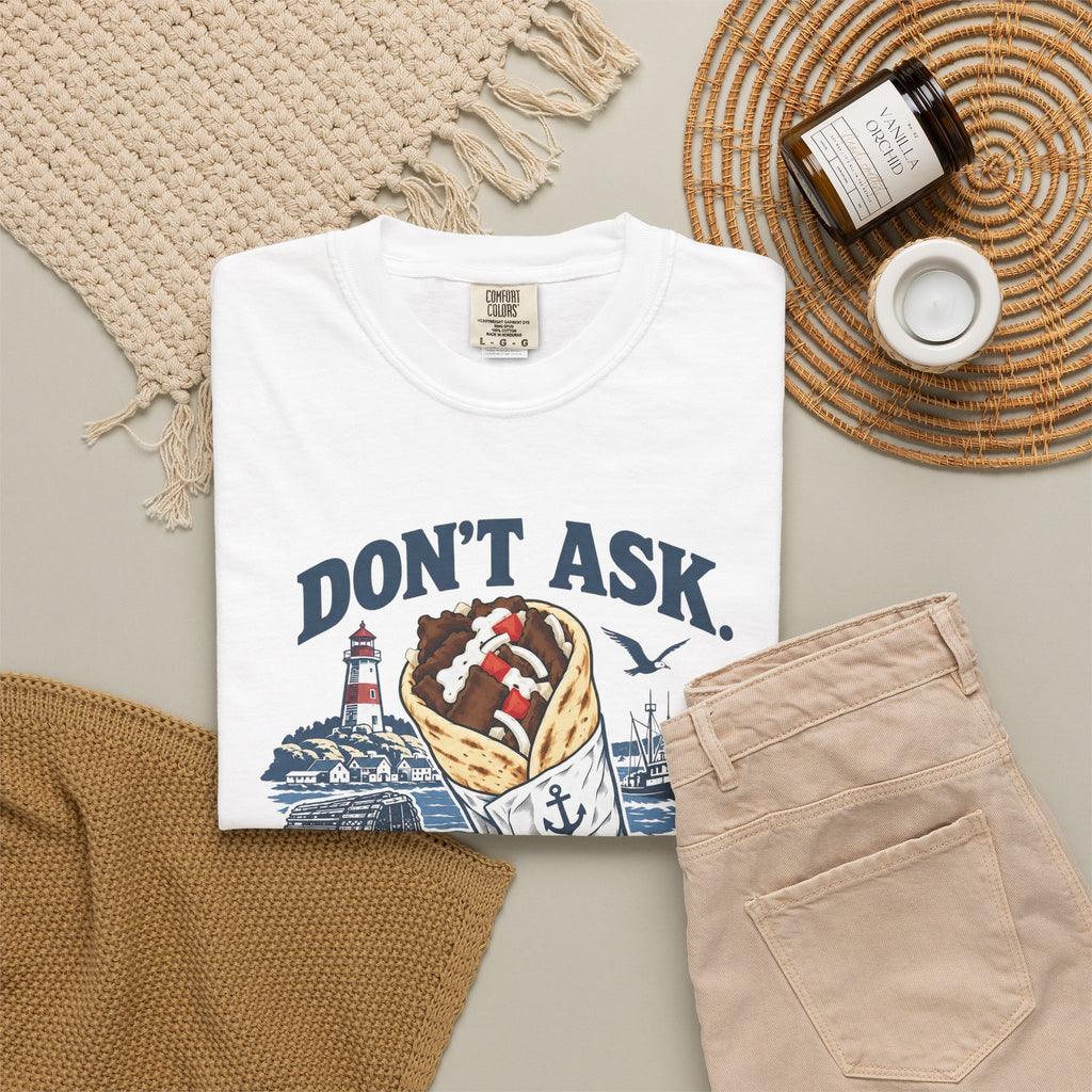 Donair T‑Shirt — “Don’t Ask, Just Order a Donair” Nautical Foodie Tee
