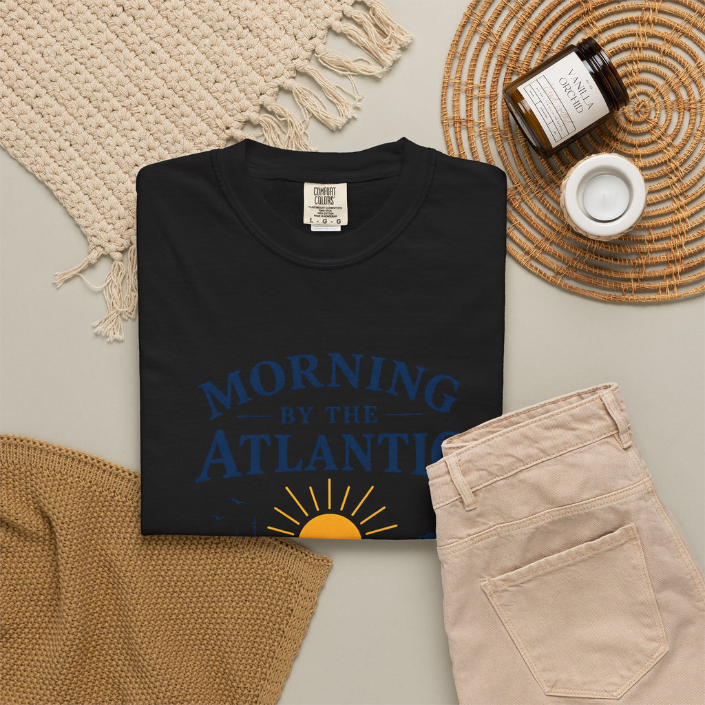Morning by the Atlantic T-Shirt — Nautical Sunrise Boat Tee