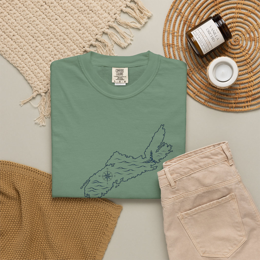 Nova Scotia Map T-Shirt — Coastal Minimalist Province Tee