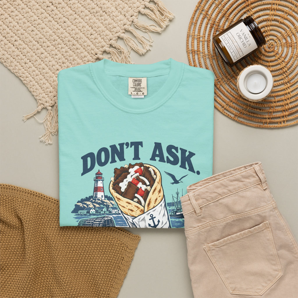 Donair T‑Shirt — “Don’t Ask, Just Order a Donair” Nautical Foodie Tee