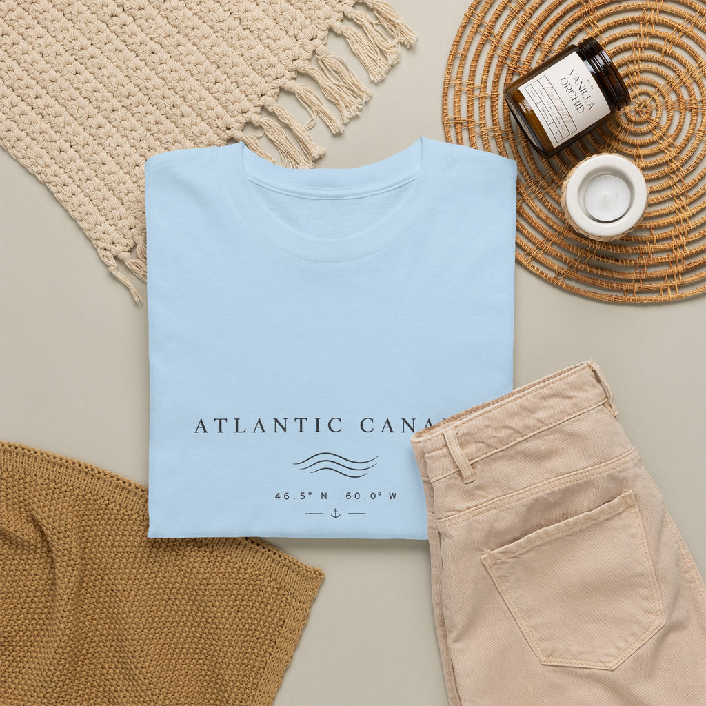 Atlantic Canada Tee — Minimal Coastal Wave Shirt