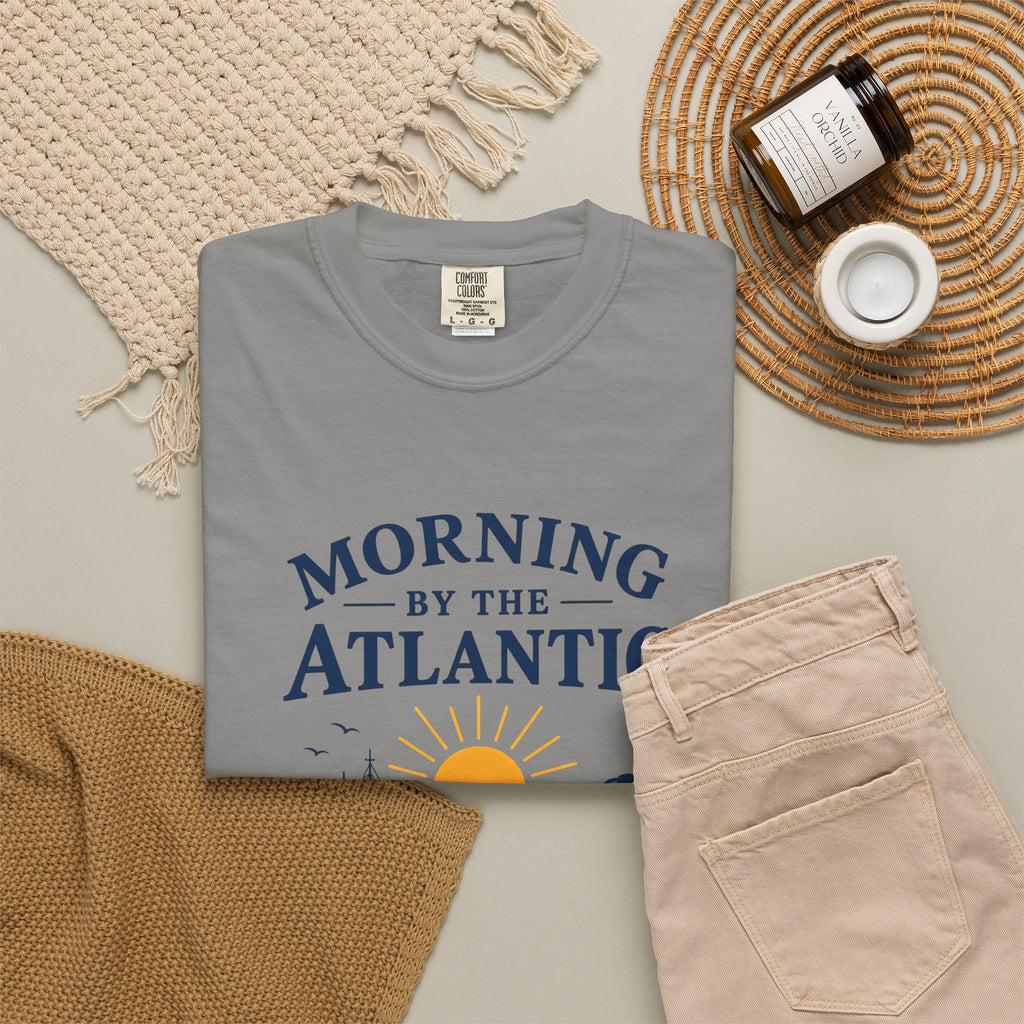 Morning by the Atlantic T-Shirt — Nautical Sunrise Graphic Tee