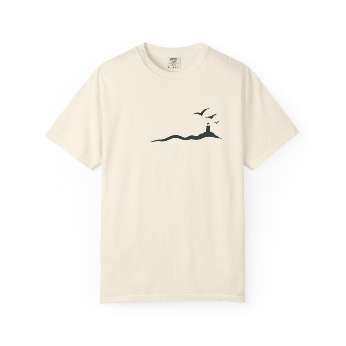 Coastal Lighthouse Tee – Minimal Seaside Graphic T-Shirt