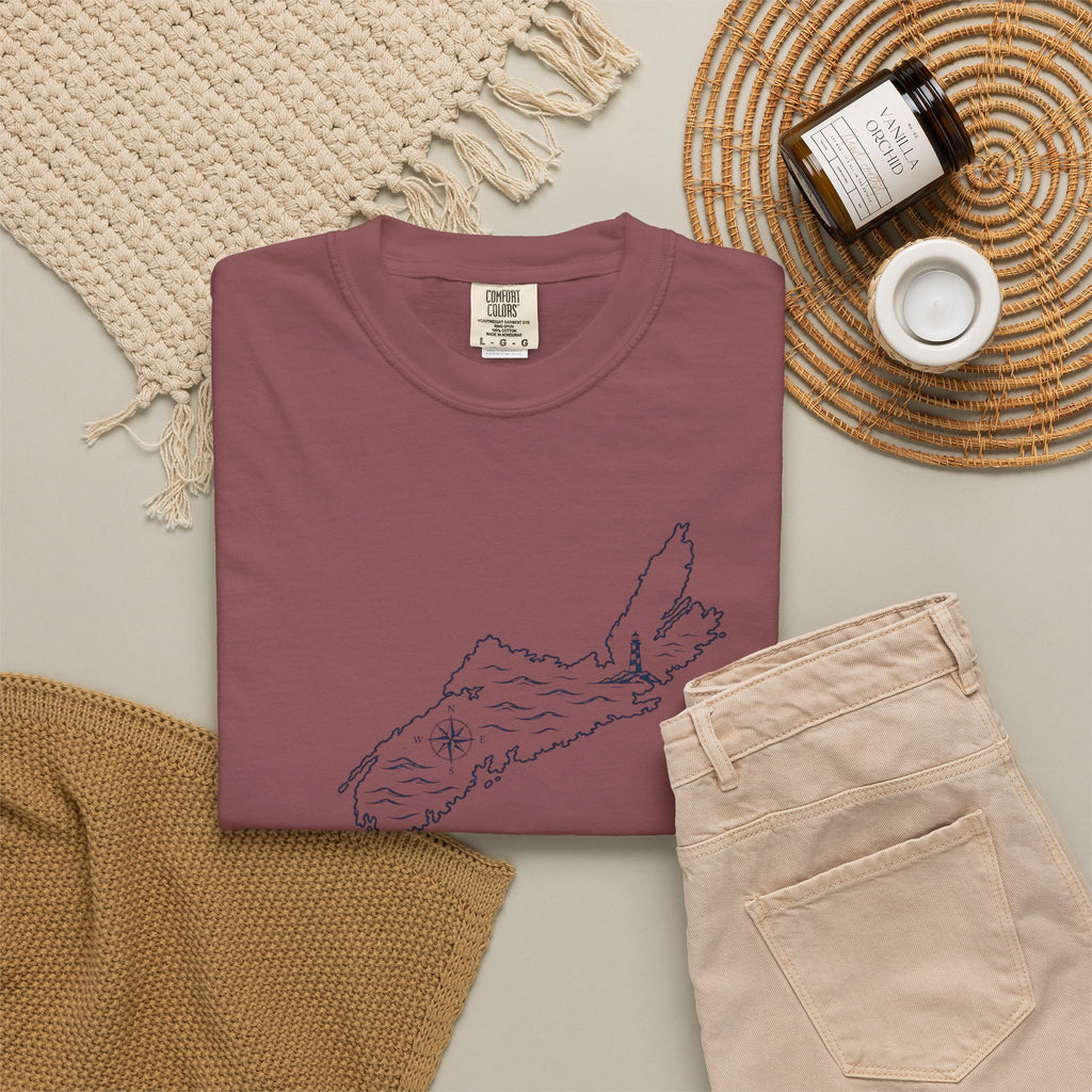 Nova Scotia Map T-Shirt — Coastal Minimalist Province Tee