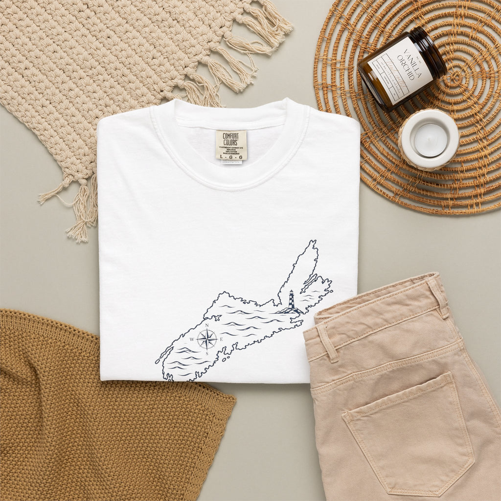 Nova Scotia Map T-Shirt — Coastal Minimalist Province Tee