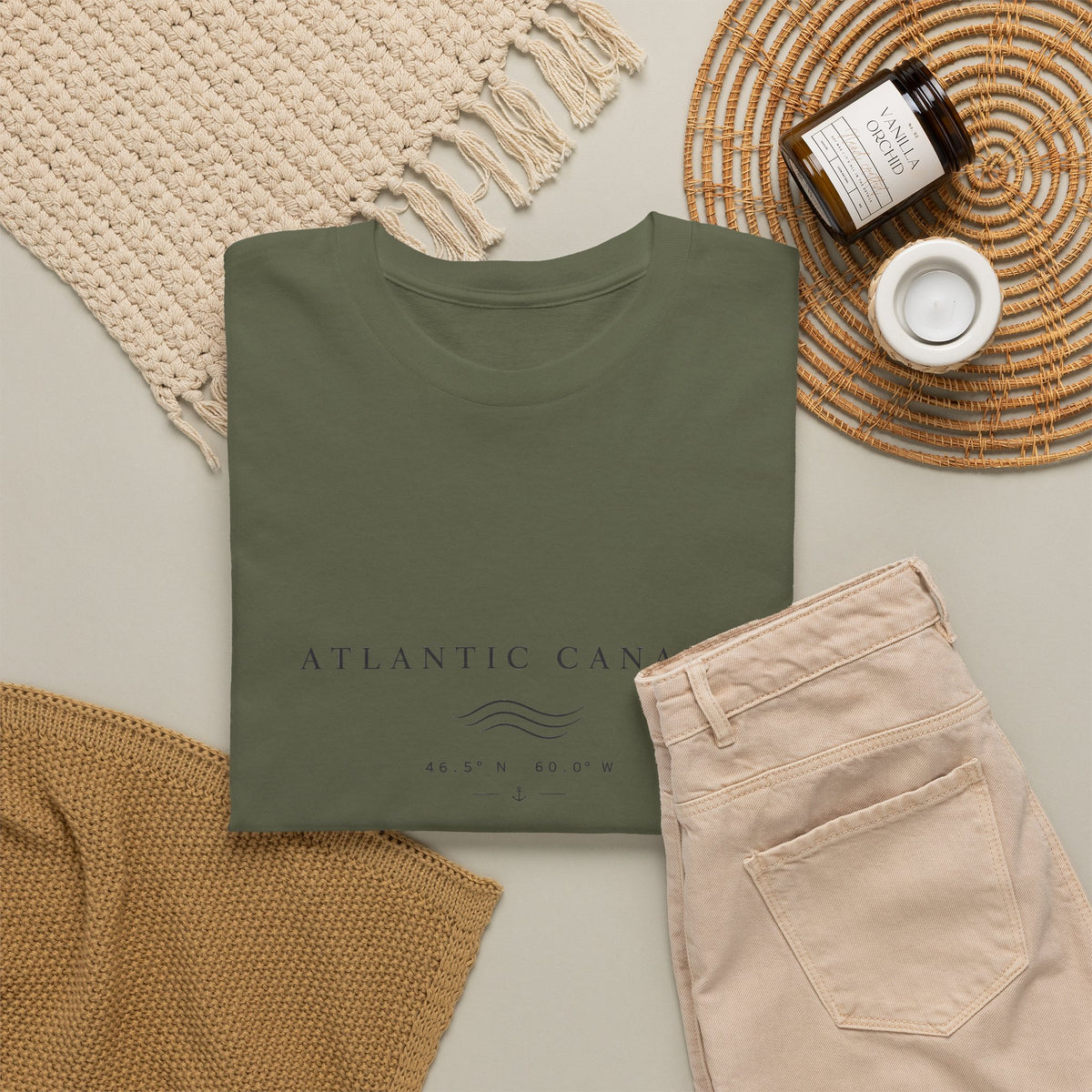 Atlantic Canada Tee — Minimal Coastal Wave Shirt