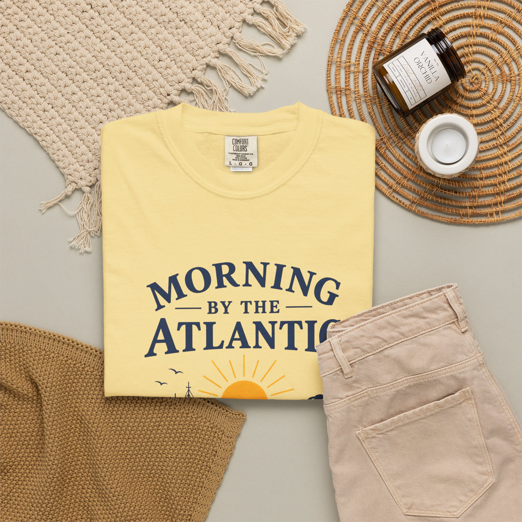 Morning by the Atlantic T-Shirt — Nautical Sunrise Graphic Tee