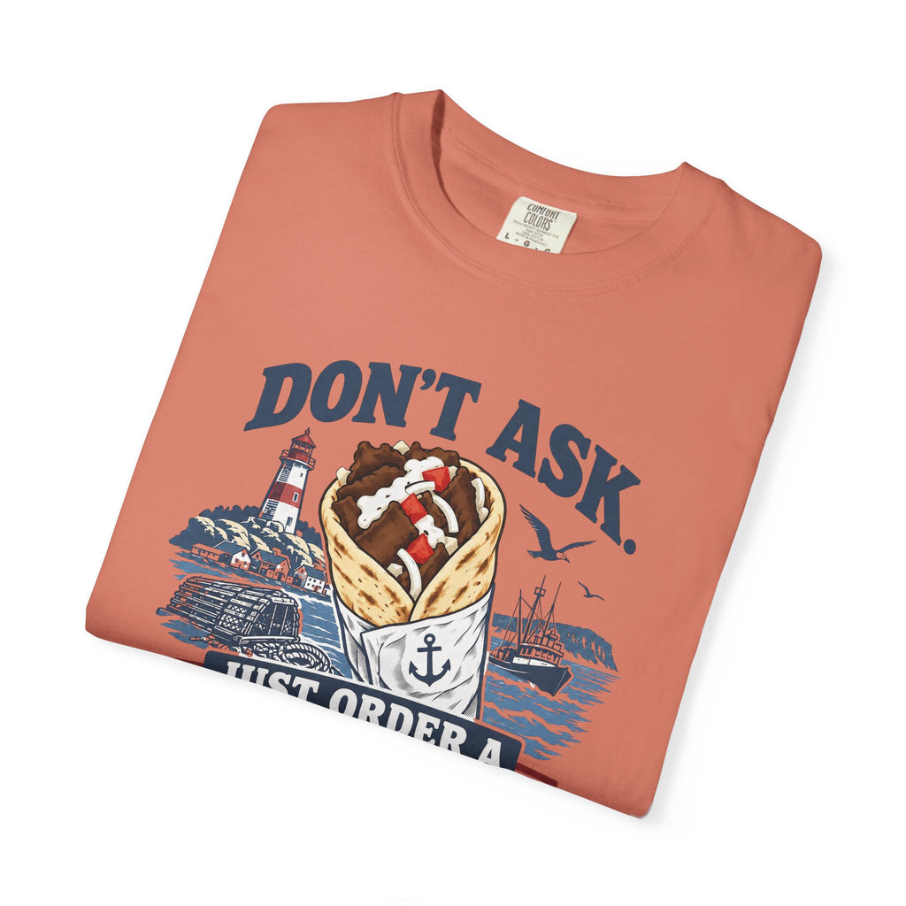 Donair T‑Shirt — “Don’t Ask, Just Order a Donair” Nautical Foodie Tee