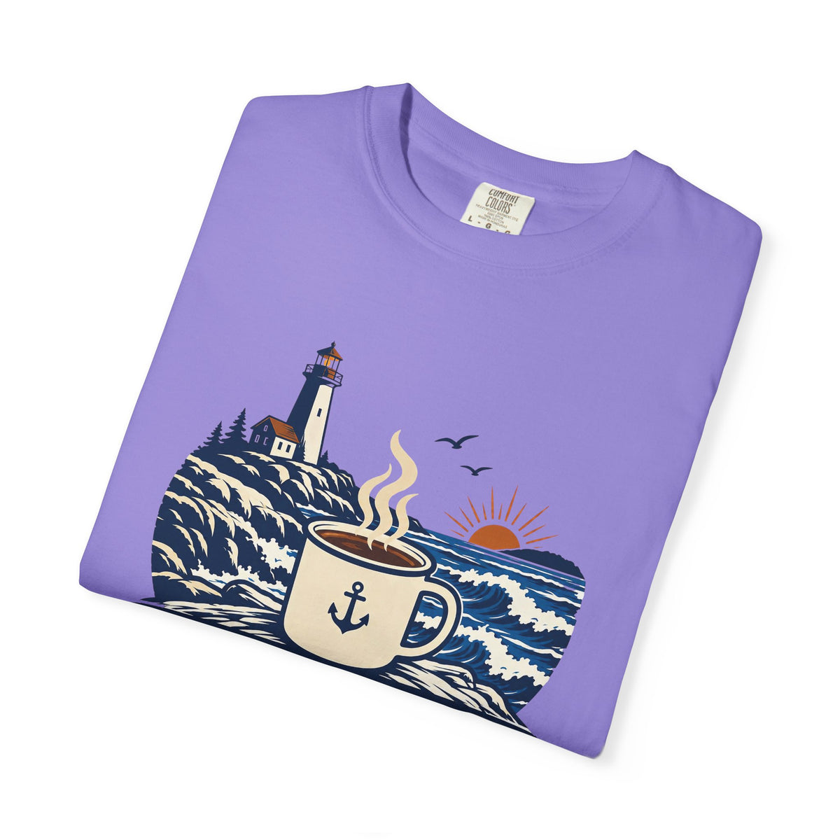 Coffee. Coast. Repeat. T-Shirt — Coastal Coffee Graphic Tee