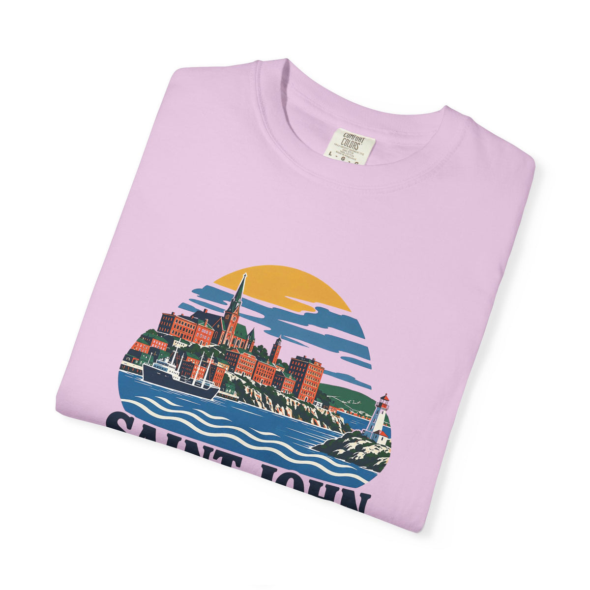 Saint John, New Brunswick Skyline T-Shirt — Vintage Coastal Souvenir Tee