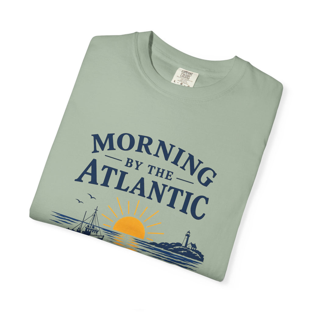 Morning by the Atlantic T-Shirt — Nautical Sunrise Boat Tee