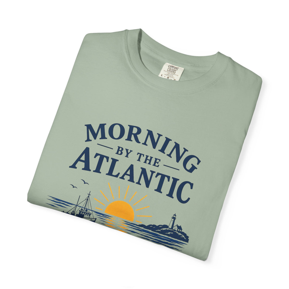 Morning by the Atlantic T-Shirt — Nautical Sunrise Boat Tee