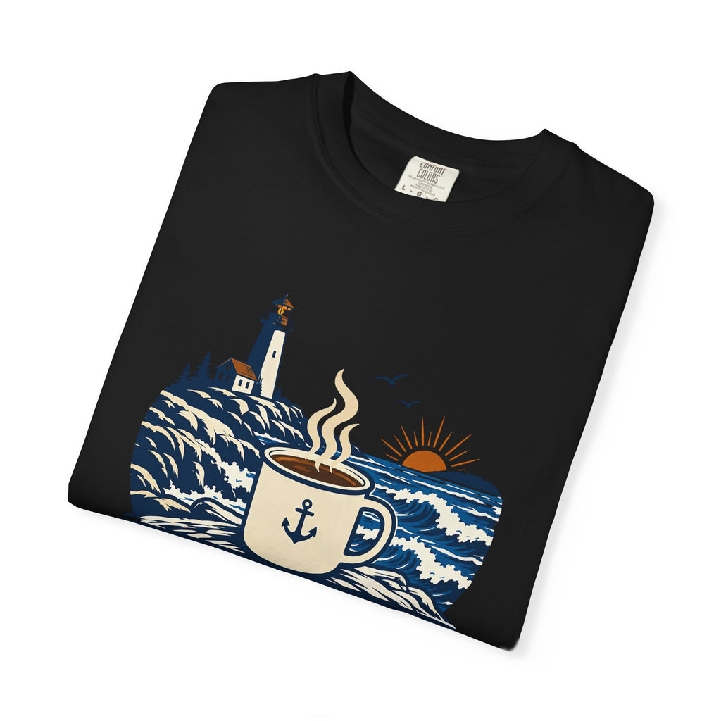 Coffee. Coast. Repeat. T-Shirt — Coastal Coffee Graphic Tee