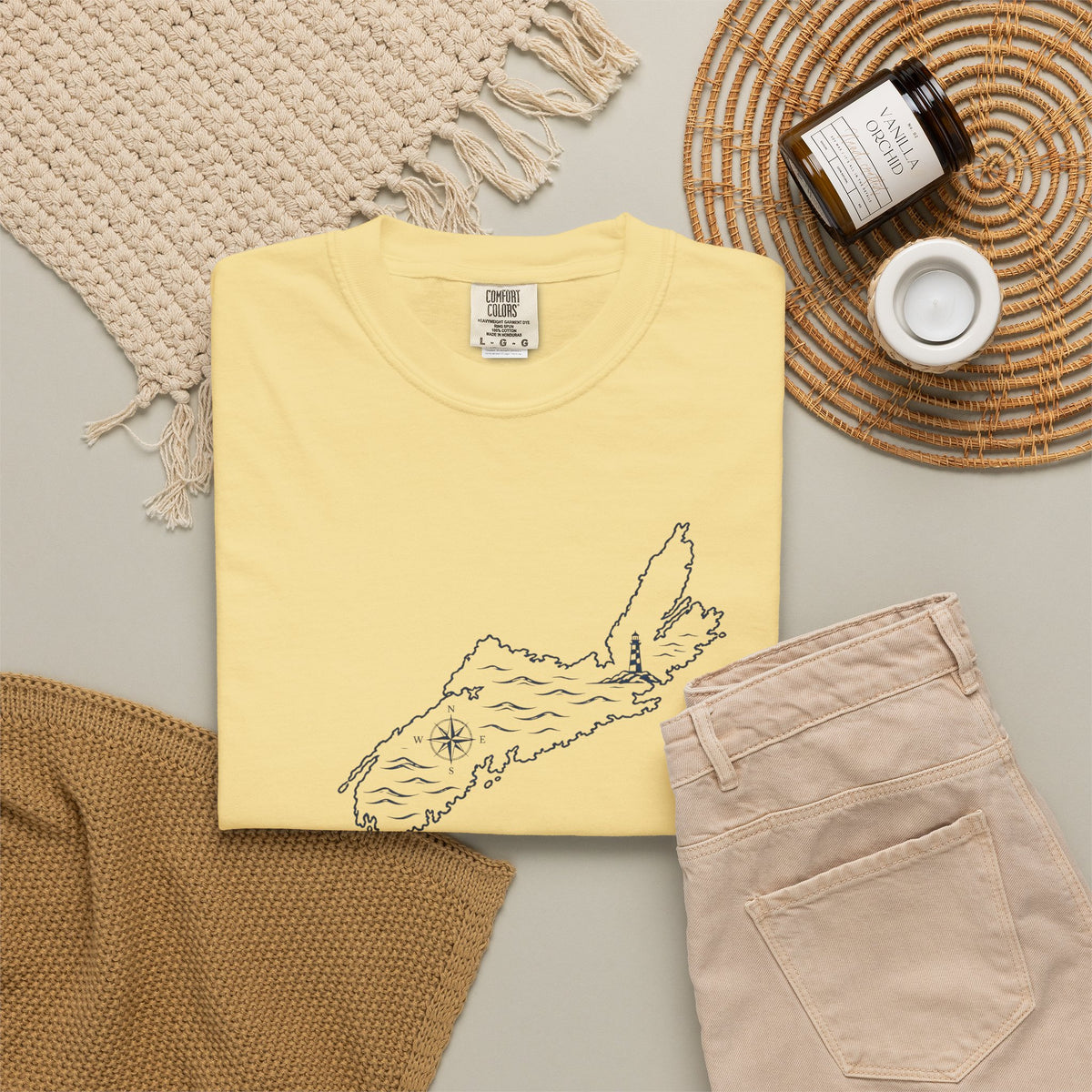 Nova Scotia Map T-Shirt — Coastal Minimalist Province Tee