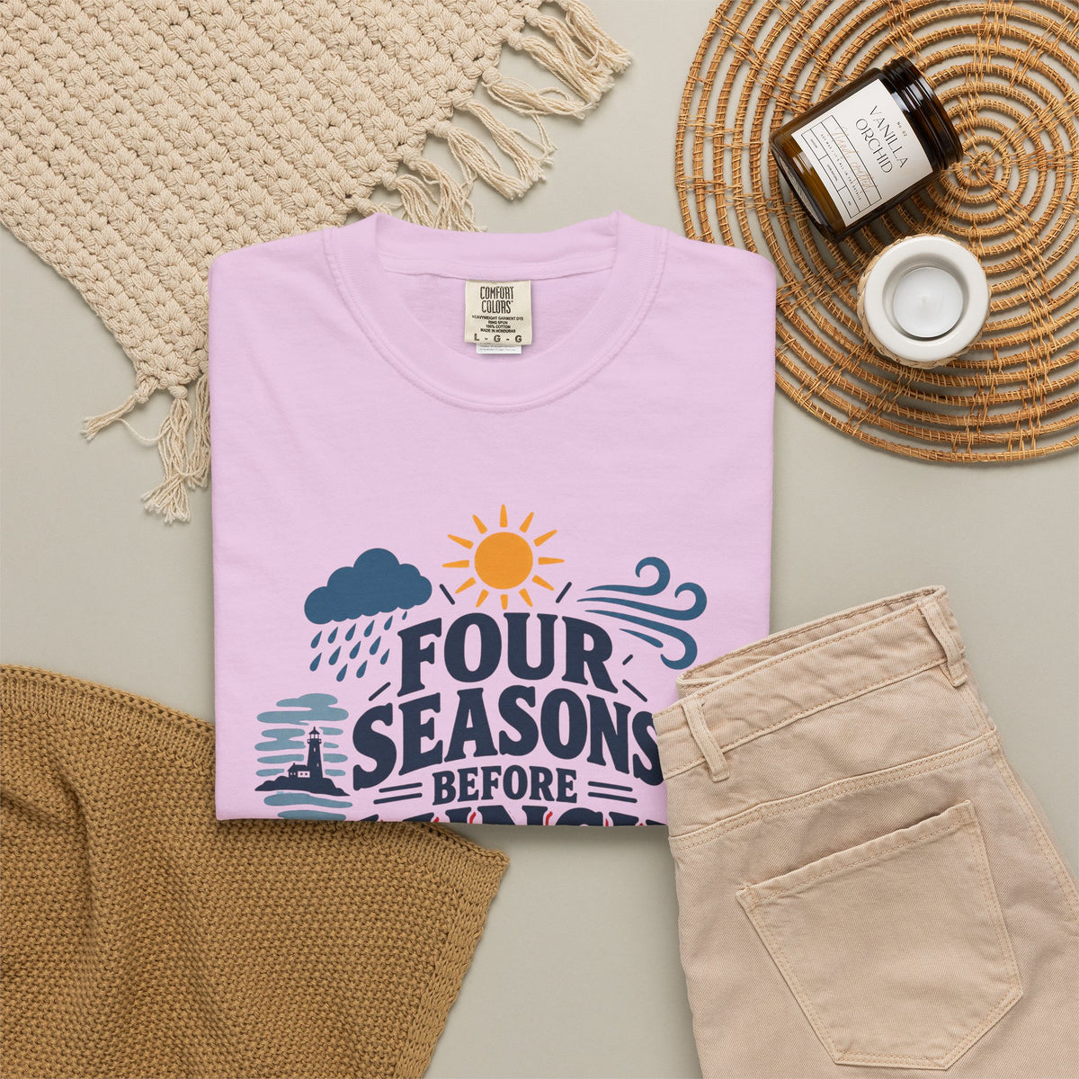 Four Seasons Before Lunch T-Shirt — Funny Weather & Seasonal Humor Tee