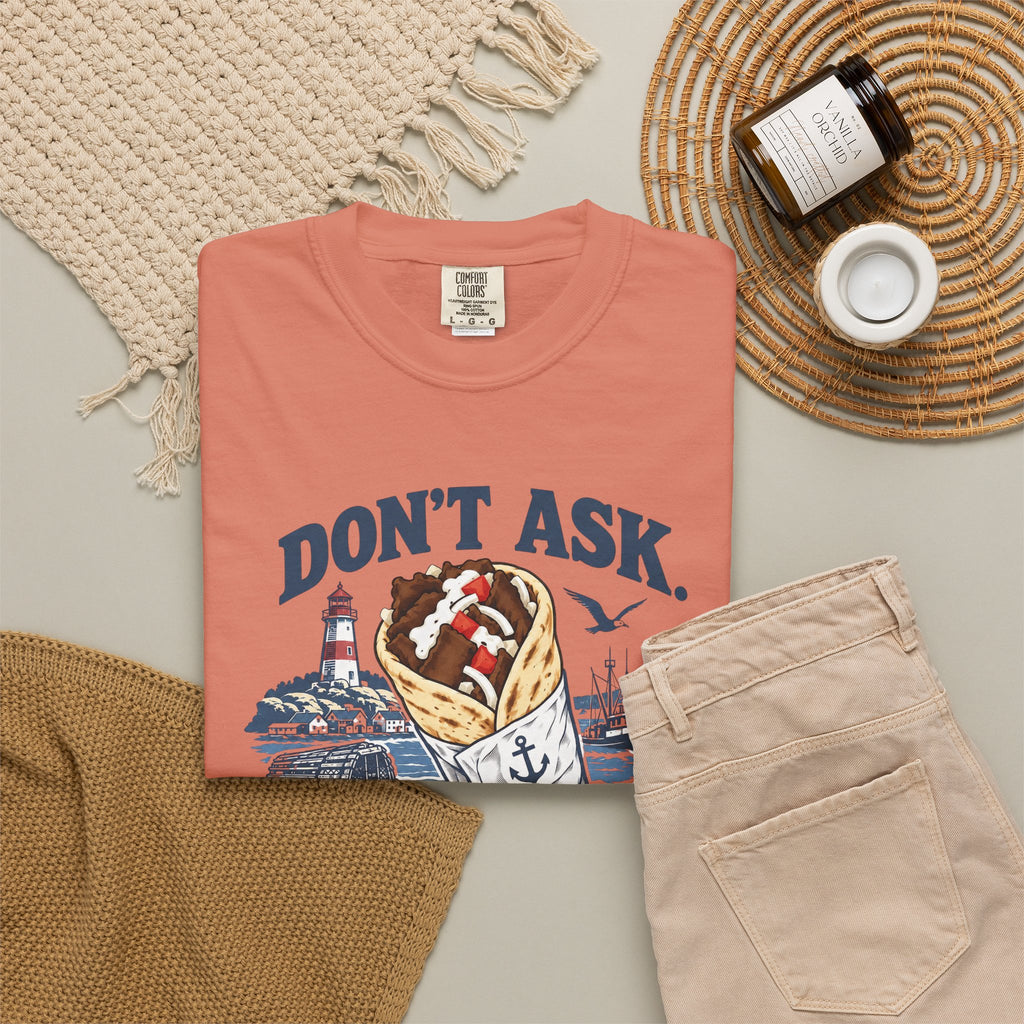 Donair T‑Shirt — “Don’t Ask, Just Order a Donair” Nautical Foodie Tee