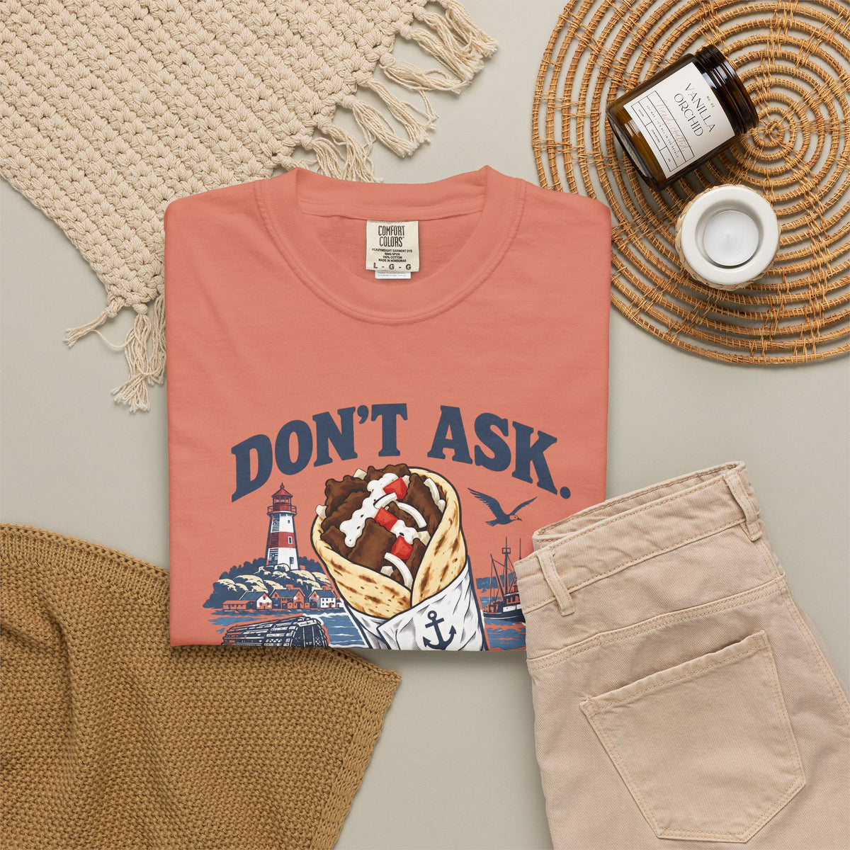 Donair T‑Shirt — “Don’t Ask, Just Order a Donair” Nautical Foodie Tee