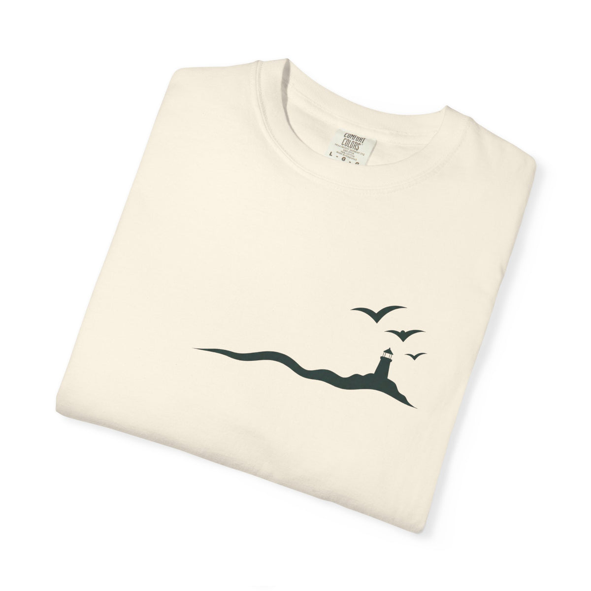 Coastal Lighthouse Tee – Minimal Seaside Graphic T-Shirt