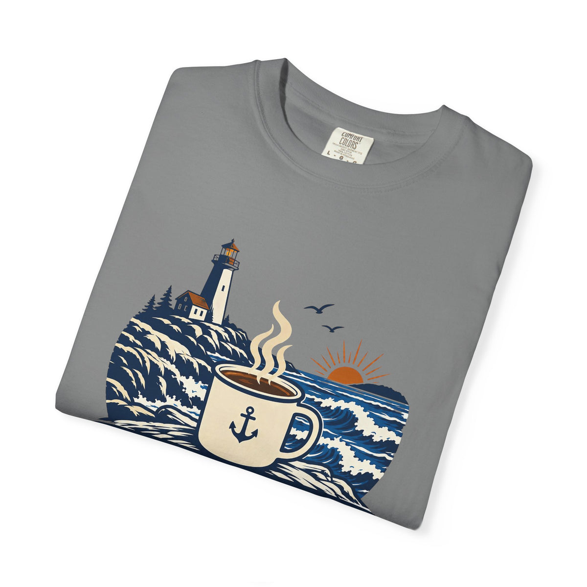 Coffee. Coast. Repeat. T-Shirt — Coastal Coffee Graphic Tee
