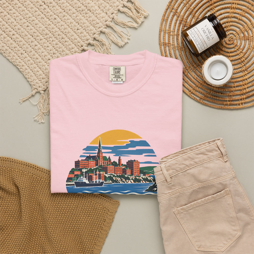 Saint John, New Brunswick Skyline T-Shirt — Vintage Coastal Souvenir Tee