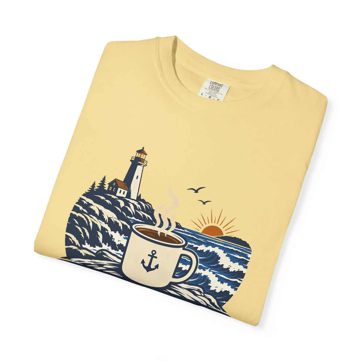 Coffee. Coast. Repeat. T-Shirt — Coastal Coffee Graphic Tee
