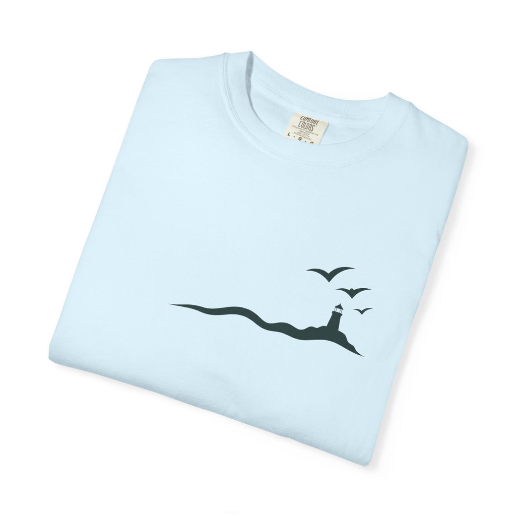 Coastal Lighthouse Tee – Minimal Seaside Graphic T-Shirt