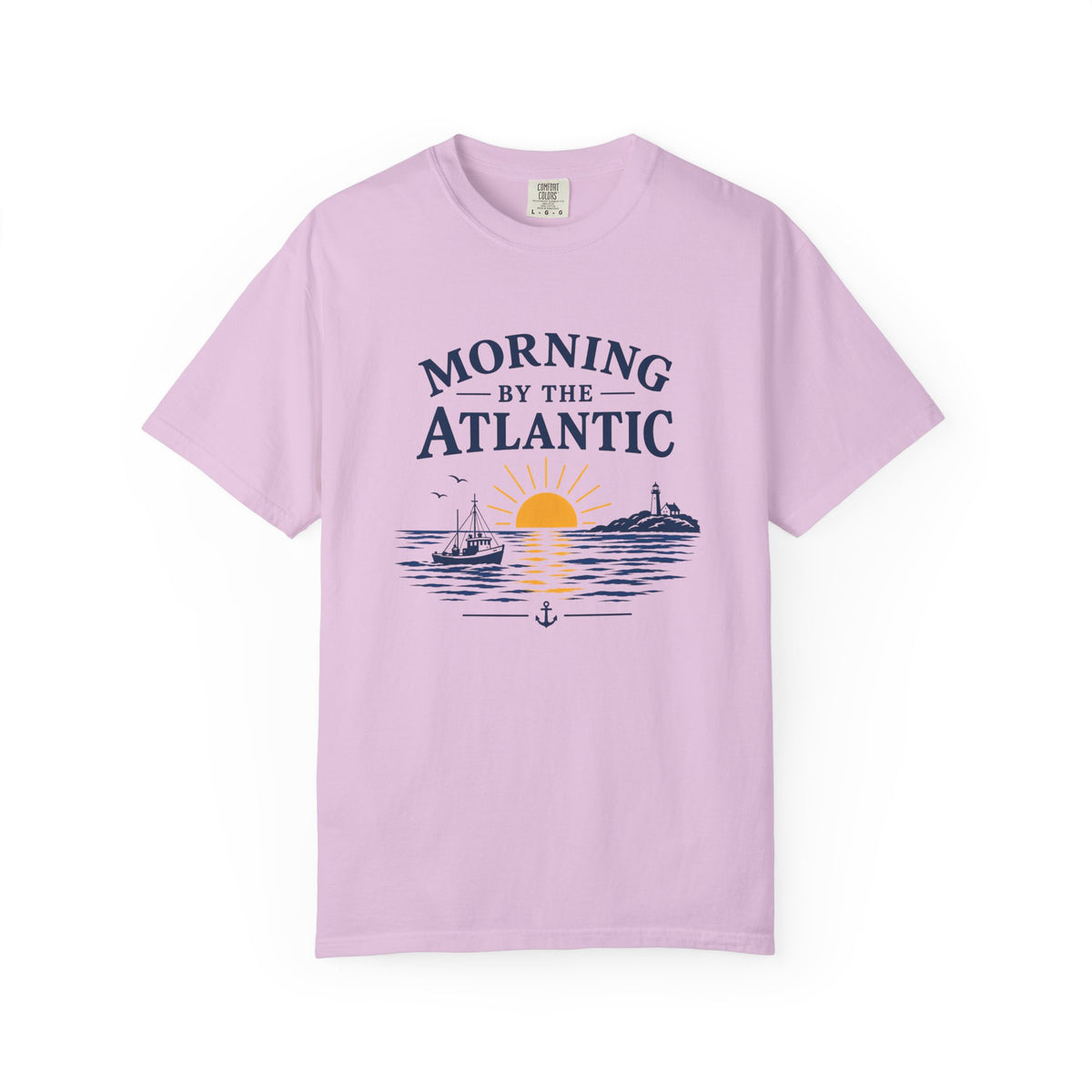 Morning by the Atlantic T-Shirt — Nautical Sunrise Boat Tee