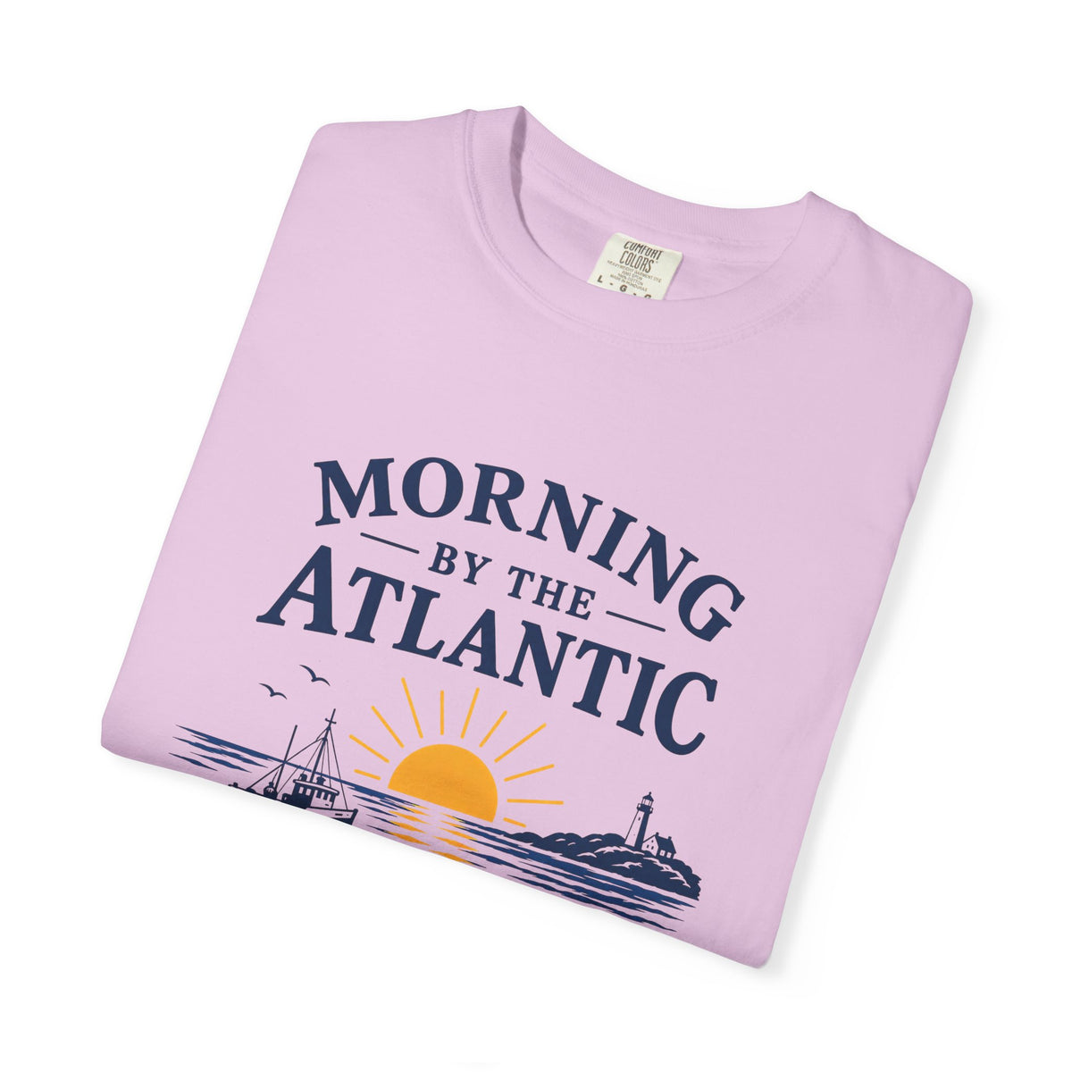 Morning by the Atlantic T-Shirt — Nautical Sunrise Boat Tee
