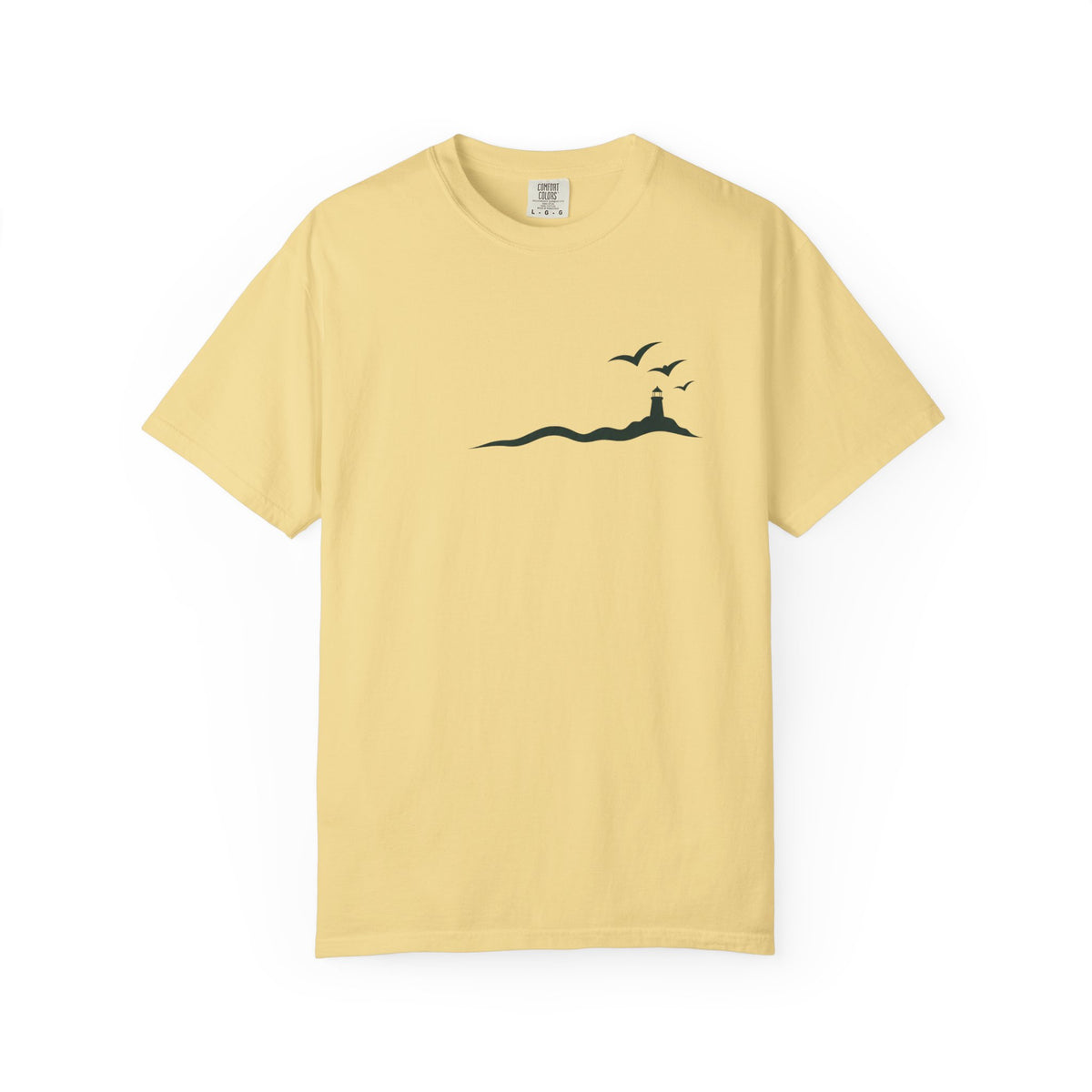 Coastal Lighthouse Tee – Minimal Seaside Graphic T-Shirt