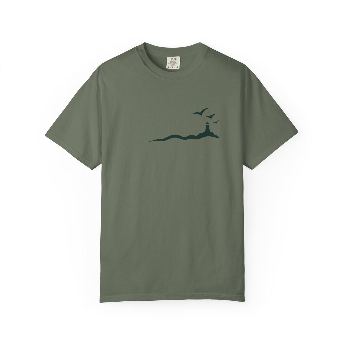 Coastal Lighthouse Tee – Minimal Seaside Graphic T-Shirt