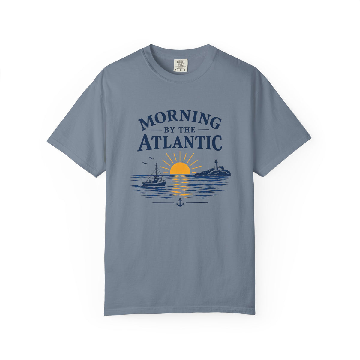 Morning by the Atlantic T-Shirt — Nautical Sunrise Boat Tee