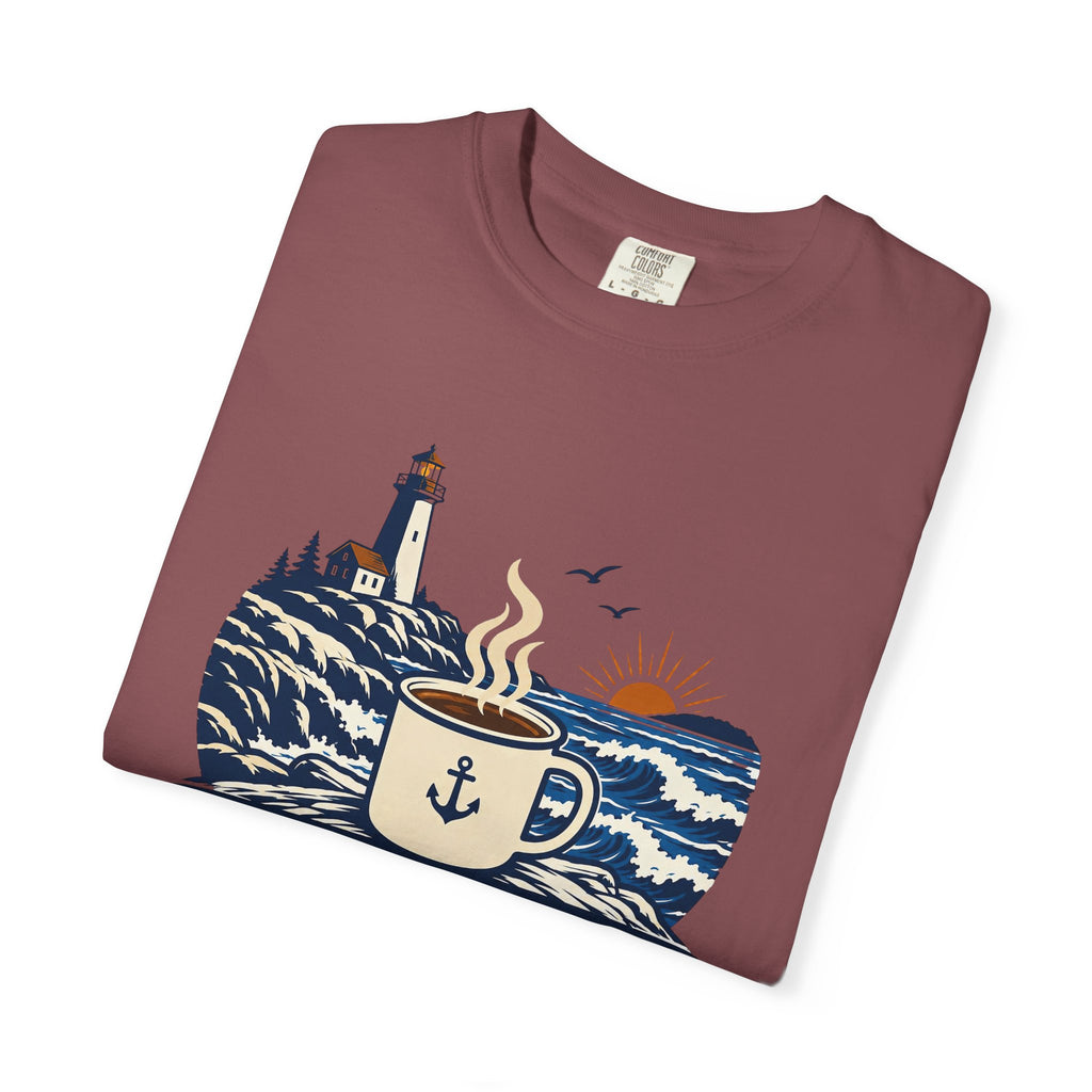 Coffee. Coast. Repeat. T-Shirt — Coastal Coffee Graphic Tee