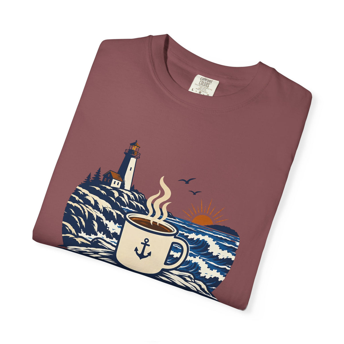 Coffee. Coast. Repeat. T-Shirt — Coastal Coffee Graphic Tee