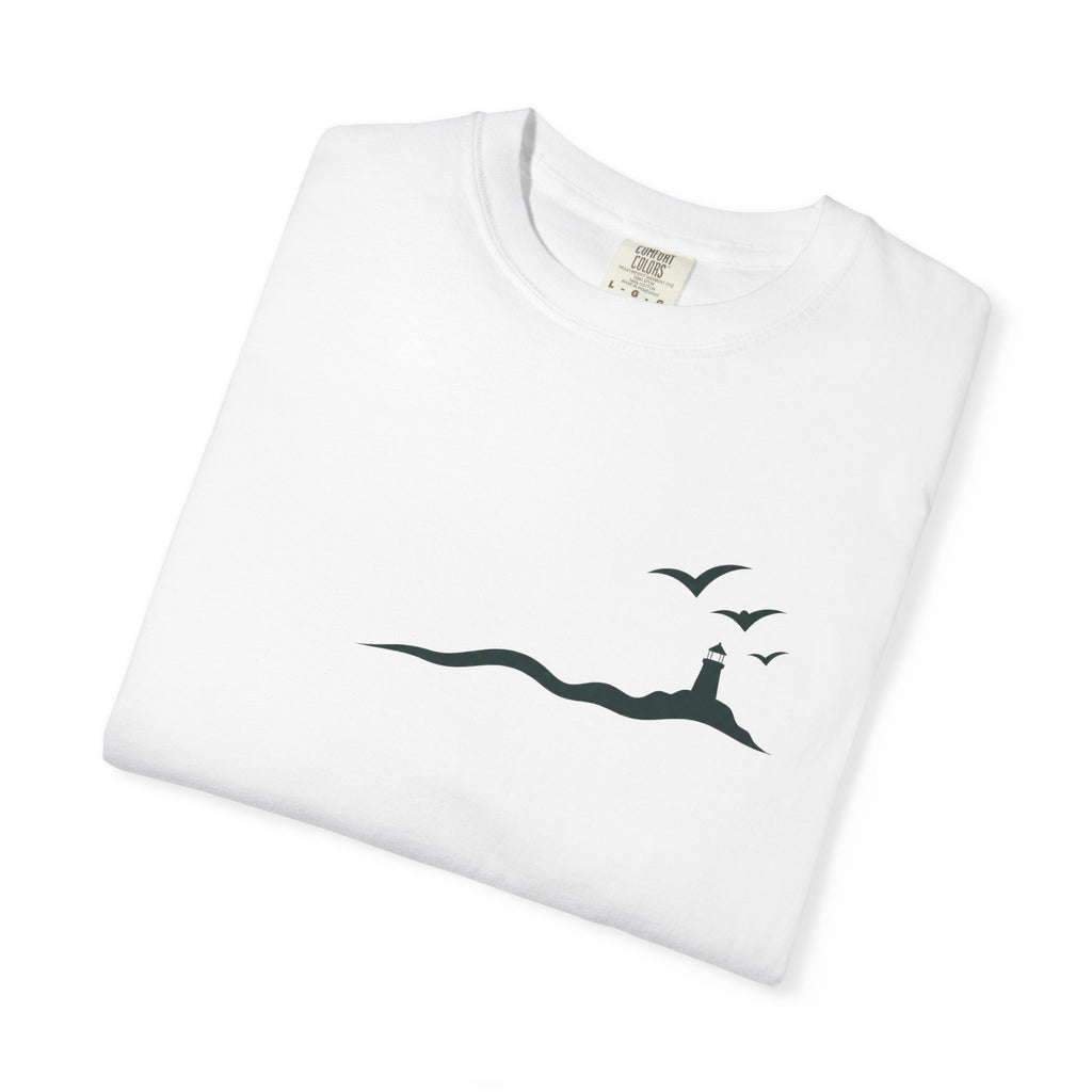 Coastal Lighthouse Tee – Minimal Seaside Graphic T-Shirt