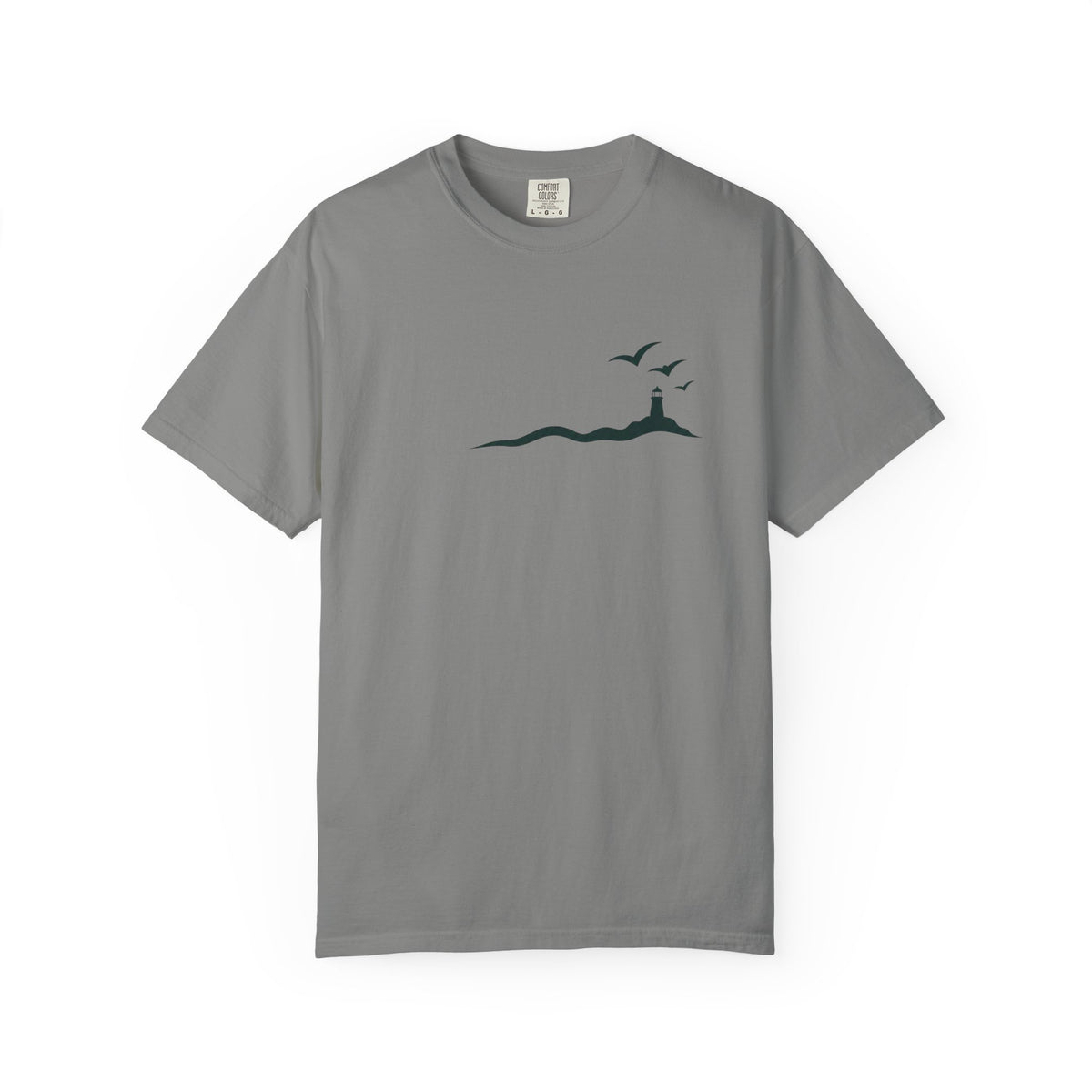 Coastal Lighthouse Tee – Minimal Seaside Graphic T-Shirt