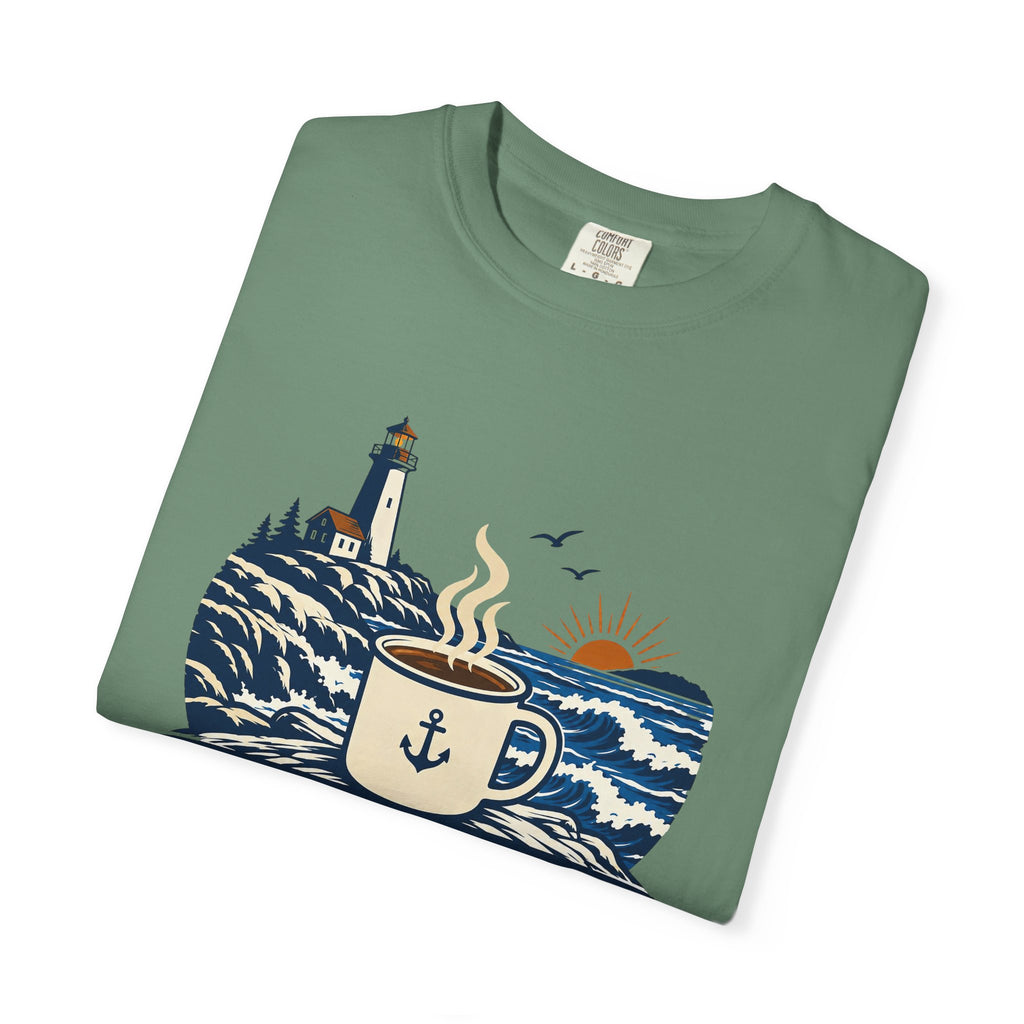Coffee. Coast. Repeat. T-Shirt — Coastal Coffee Graphic Tee