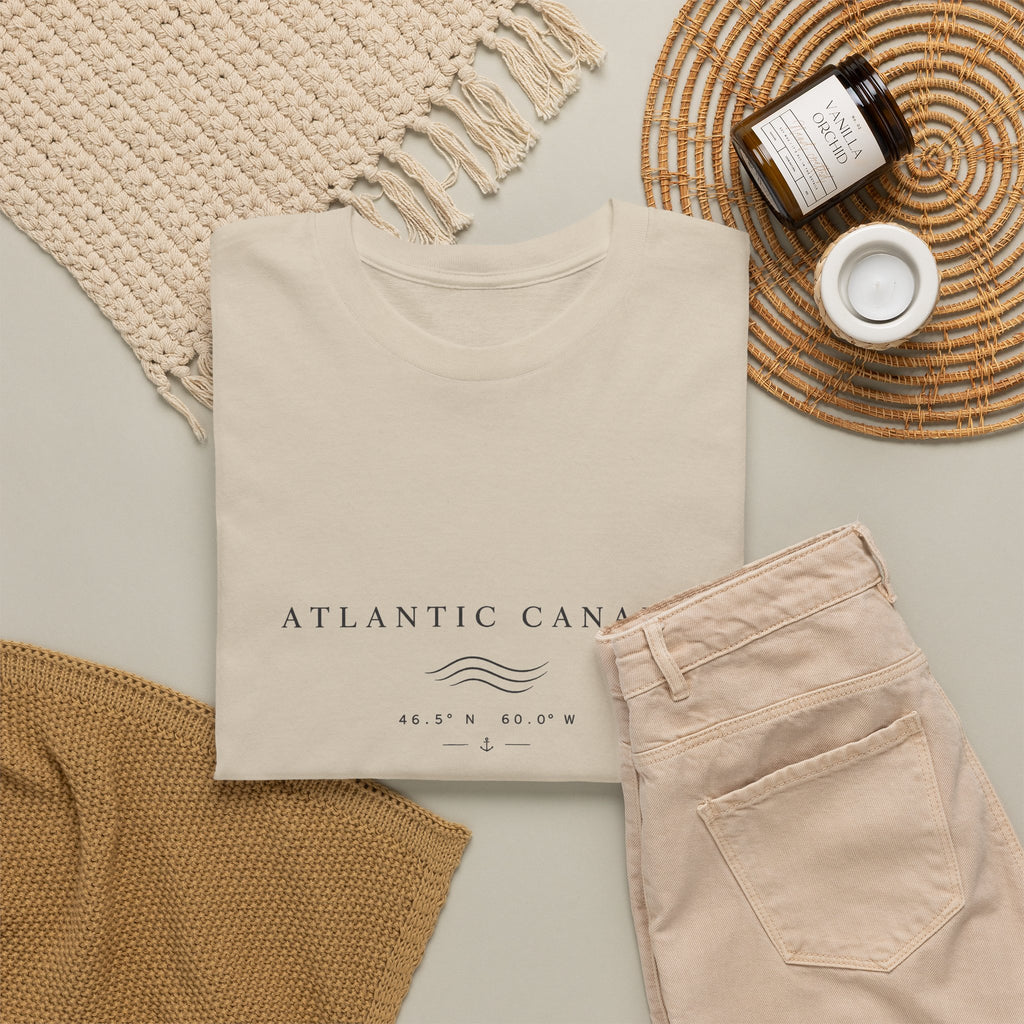 Atlantic Canada Tee — Minimal Coastal Wave Shirt